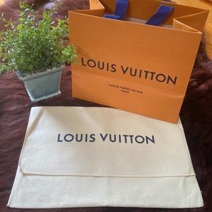 Authentic Louis Vuitton 9x13 dust bag and shopping bag